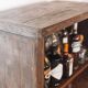 Meuble bar ancien en bois massif — pièce de caractère