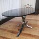 Chrome steel coffee table and smoked glass