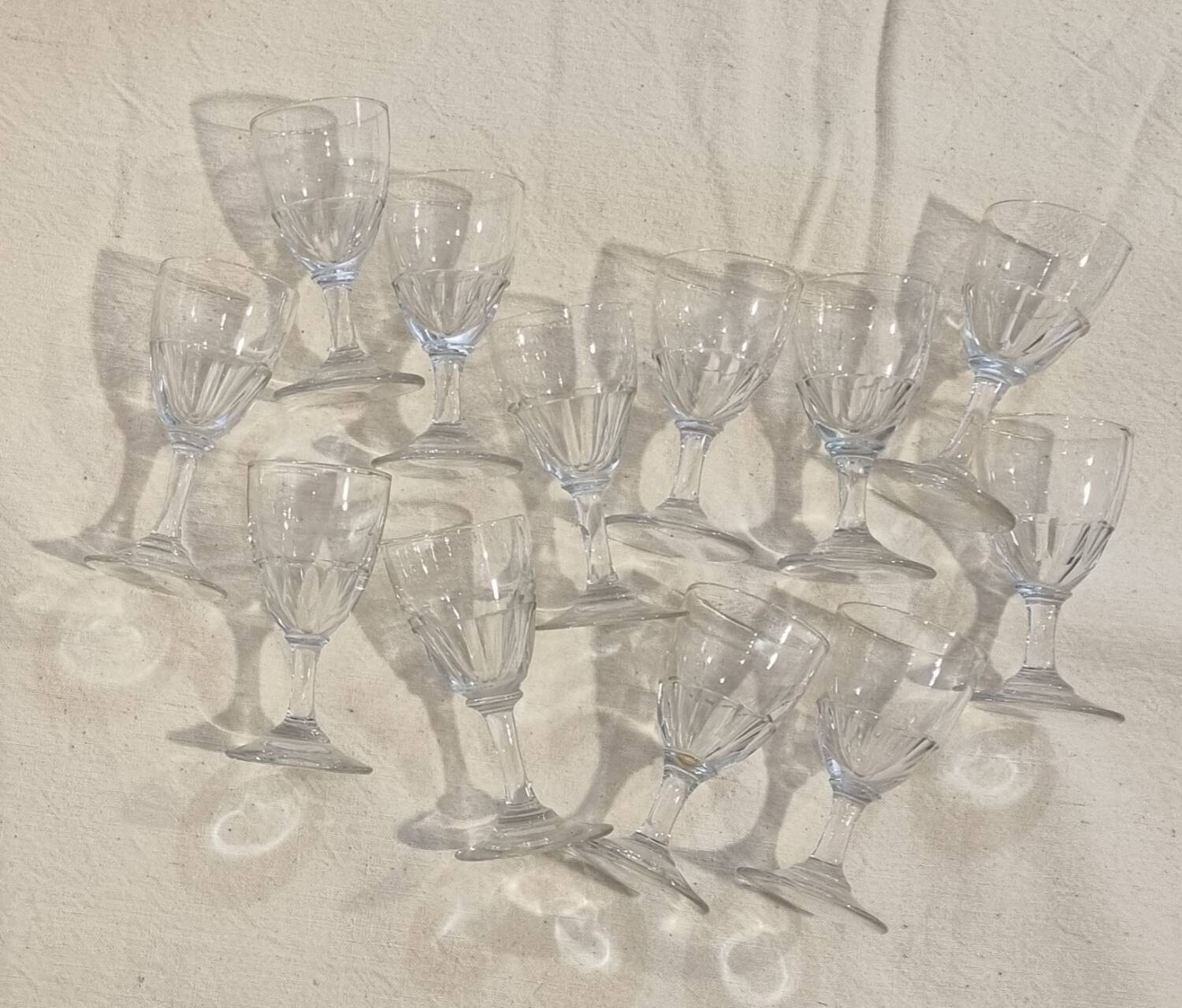 Set of 12 digestive glasses
