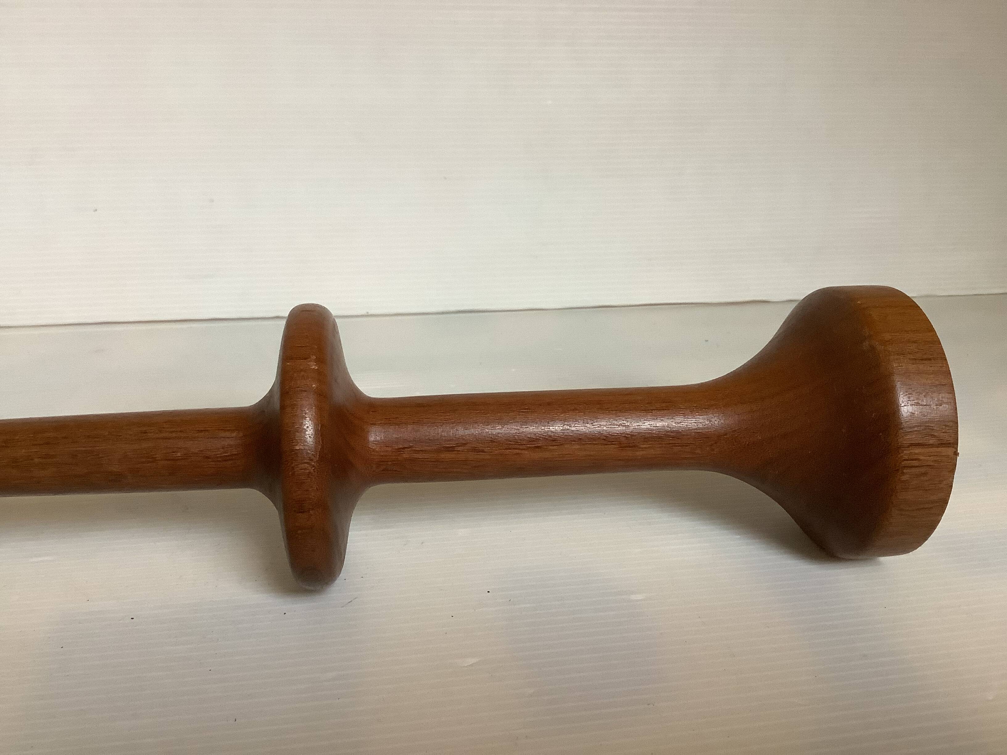 Large Scandinavian teak wood candle holder