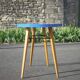 Table haricot formica et pieds compas, table bureau, table d'appoint, table vintage, 60's