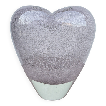 Heart-shaped bubble glass vase from the 1960s.