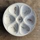 Set of 8 oyster plates or compartment plates, aquatic model Lourioux Fo.