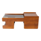 Vintage 70s wooden living room bar table Italian design