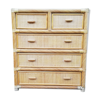 Rattan dresser 1980