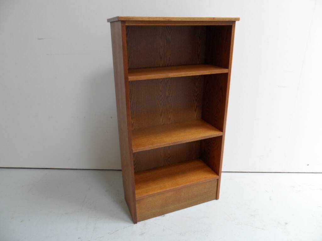 Vintage oak open bookcase