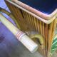 Rattan bar and its 2 stools 60s