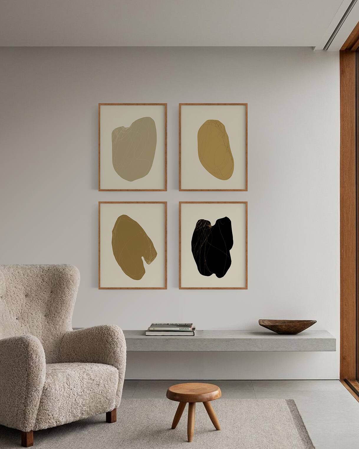 4 impressions giclée abstraites