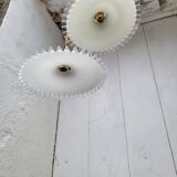 Duo of serrated opaline suspensions