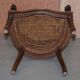 Antique Régence Bergère Armchair in Carved Oak with Lion Head Armrests