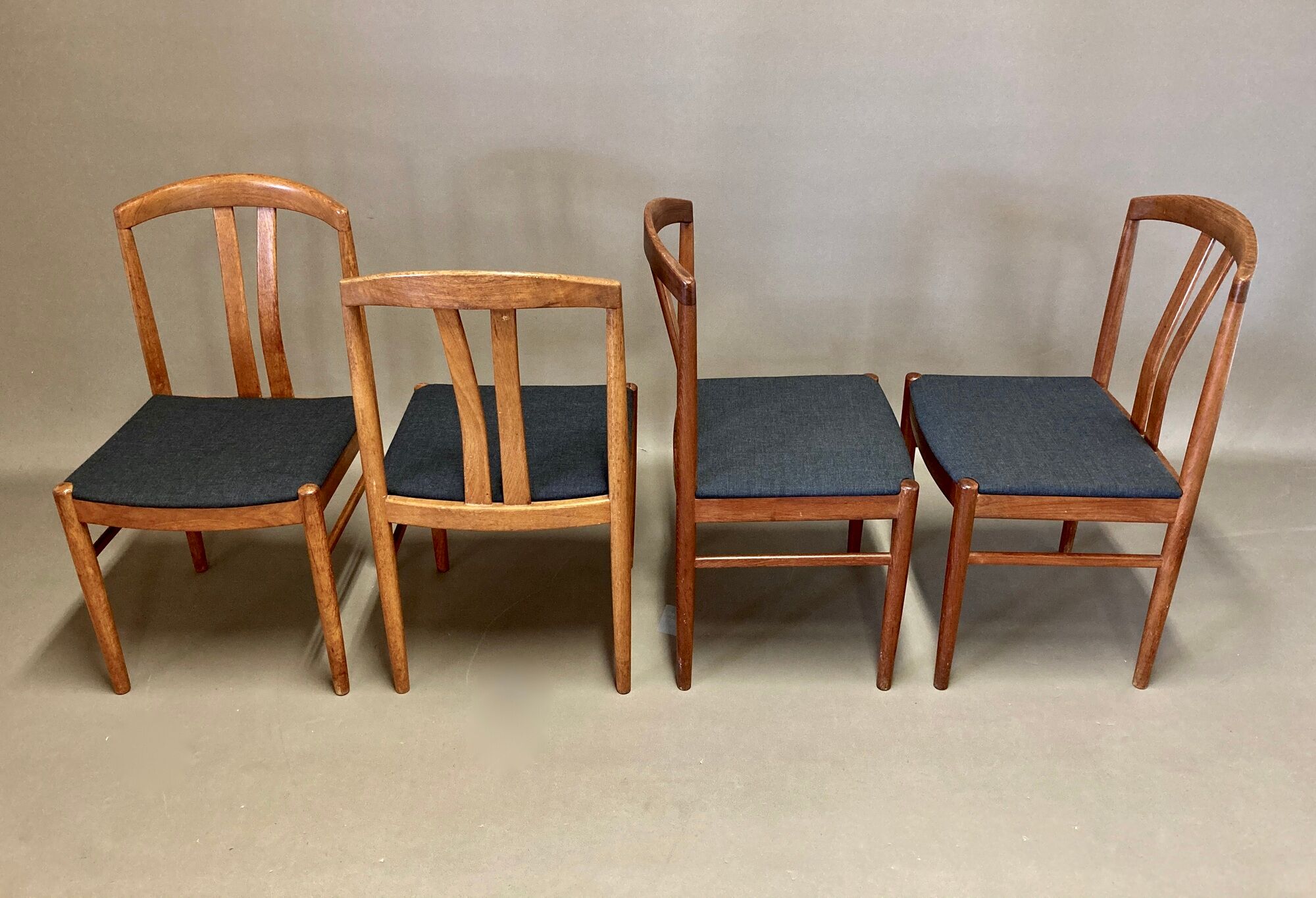 Set of 4 scandinavian chairs teak stamp Johansson Sweden 1950