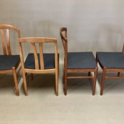 Set of 4 scandinavian chairs teak stamp Johansson Sweden 1950
