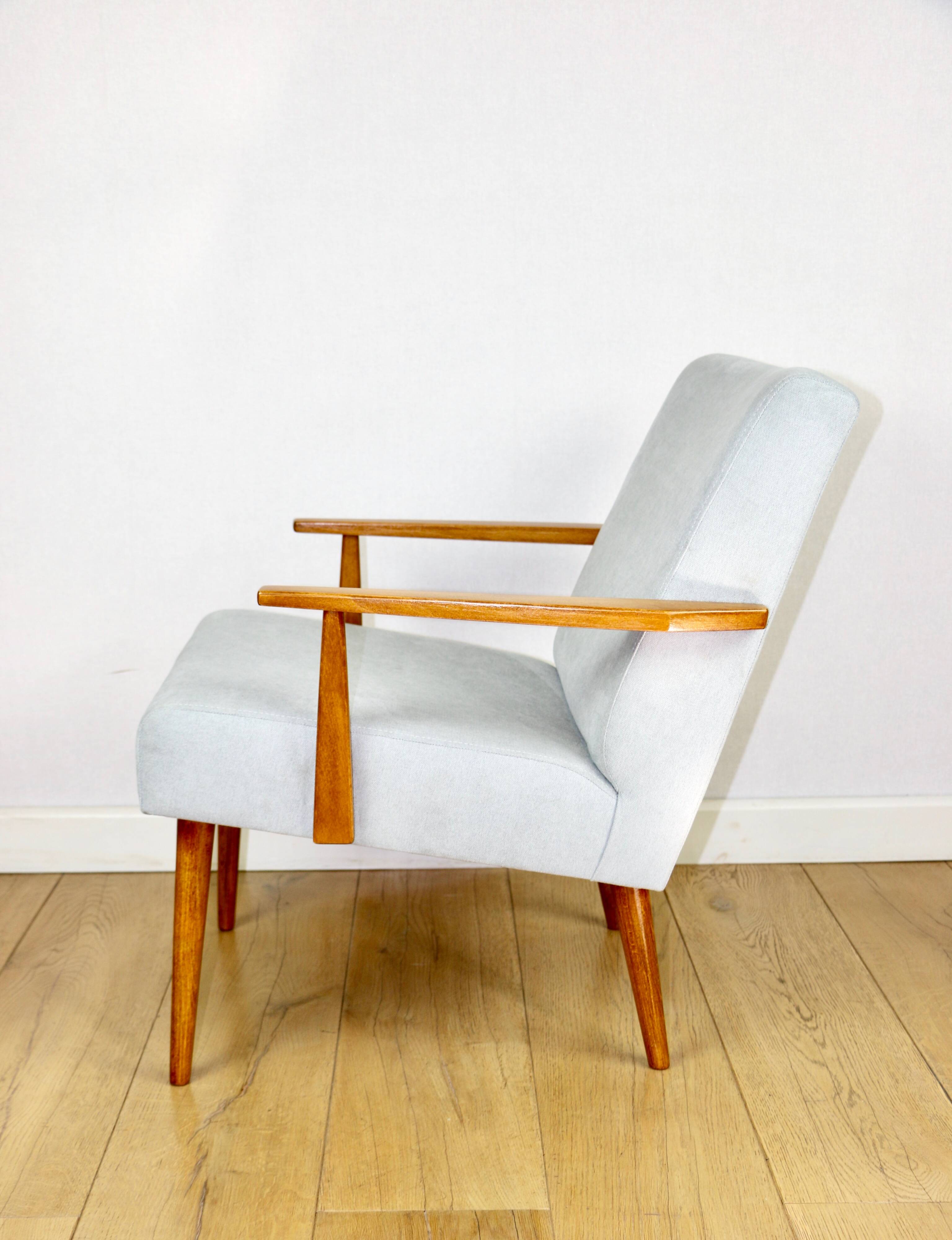 Vintage armchair with armrests Loft - blue sky