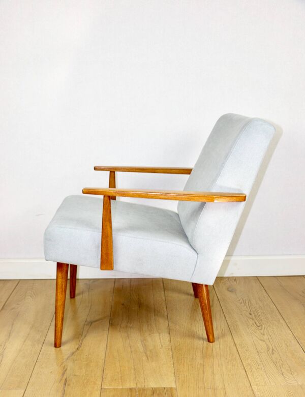 Fauteuil vintage avec accoudoirs Loft - bleu ciel