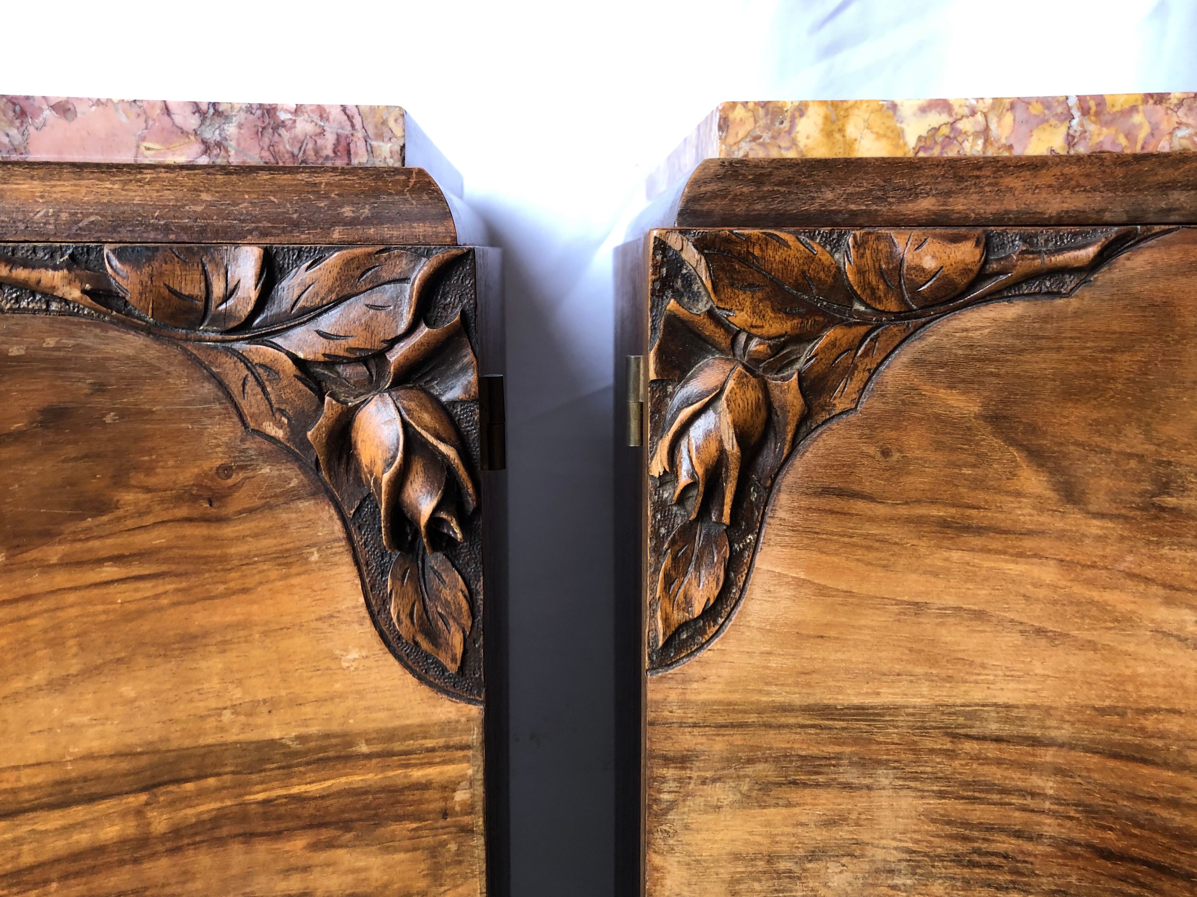 Pair of Art Deco bedside furniture