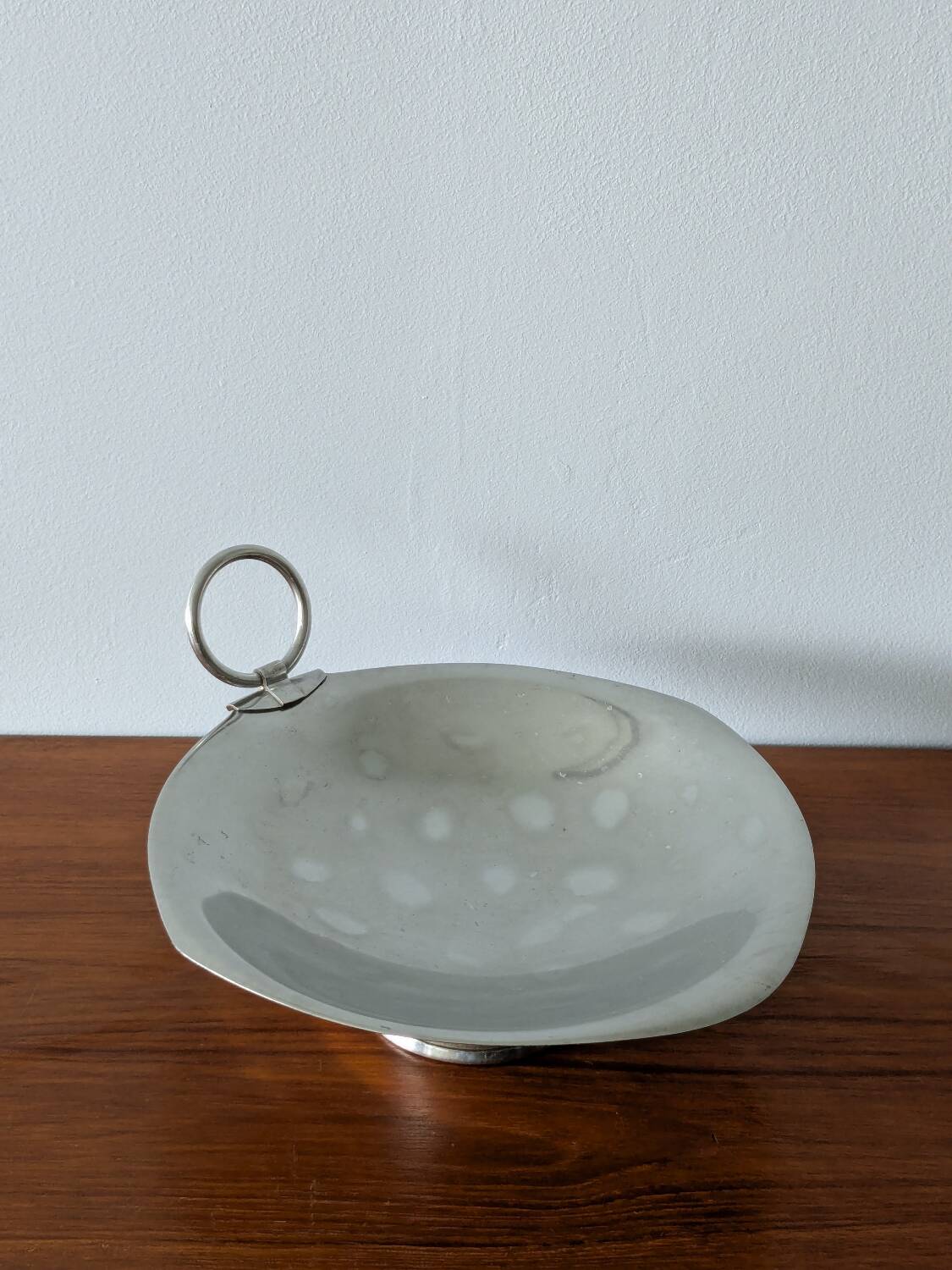 Large vintage metal fruit bowl