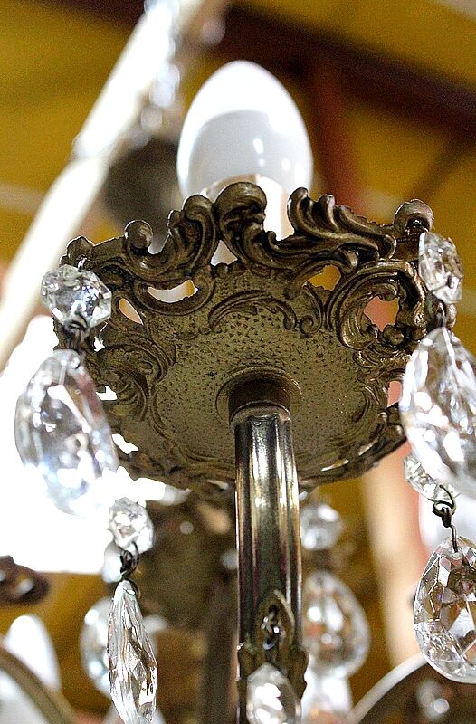 Crystal chandelier mid 20th