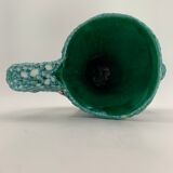 Vintage ceramic vase from vallauris, enamel "fat lava" 1960s