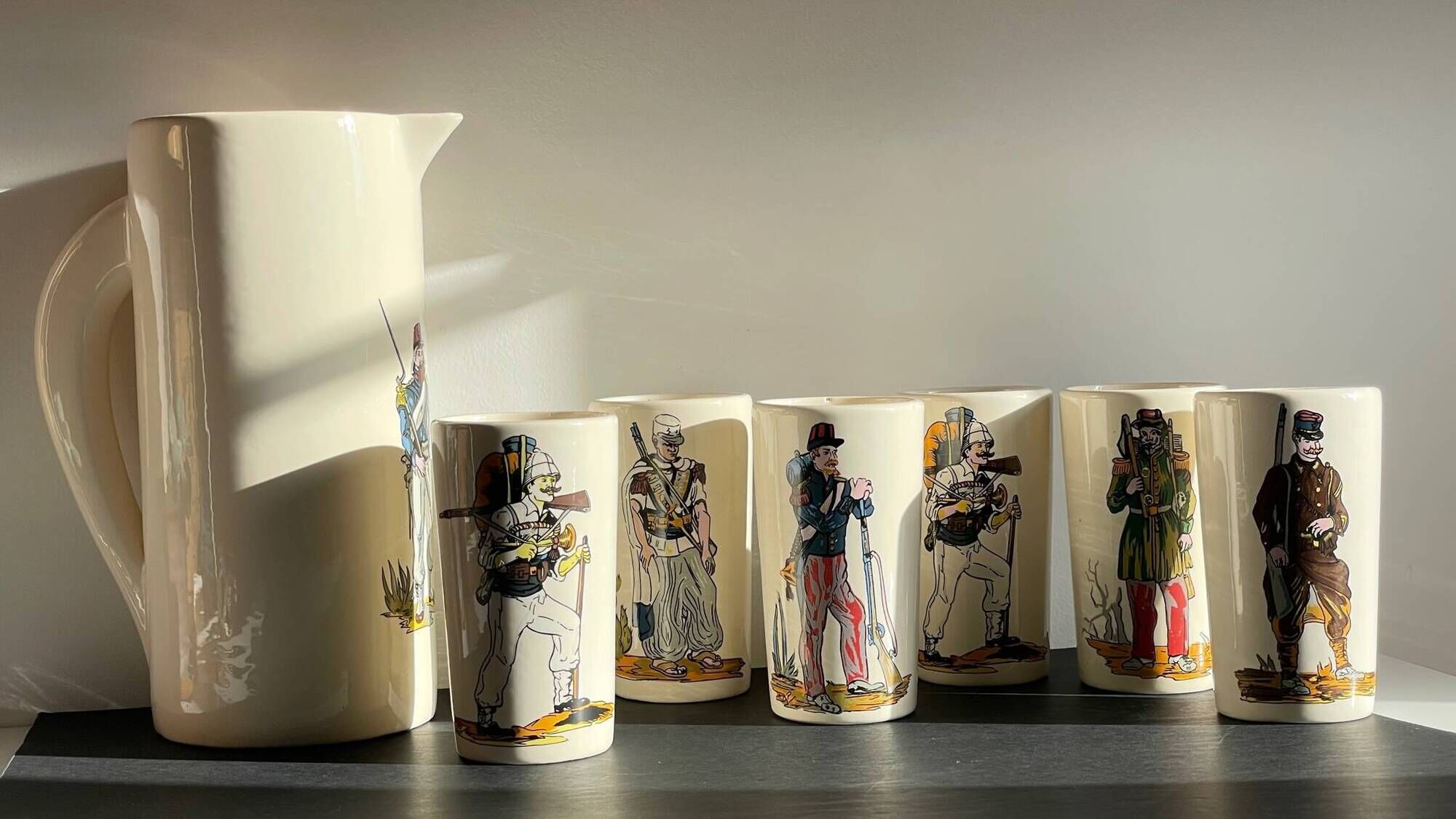 Vintage ceramic orangeade set