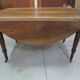 Round kitchen table with shutters in solid oak, 1900