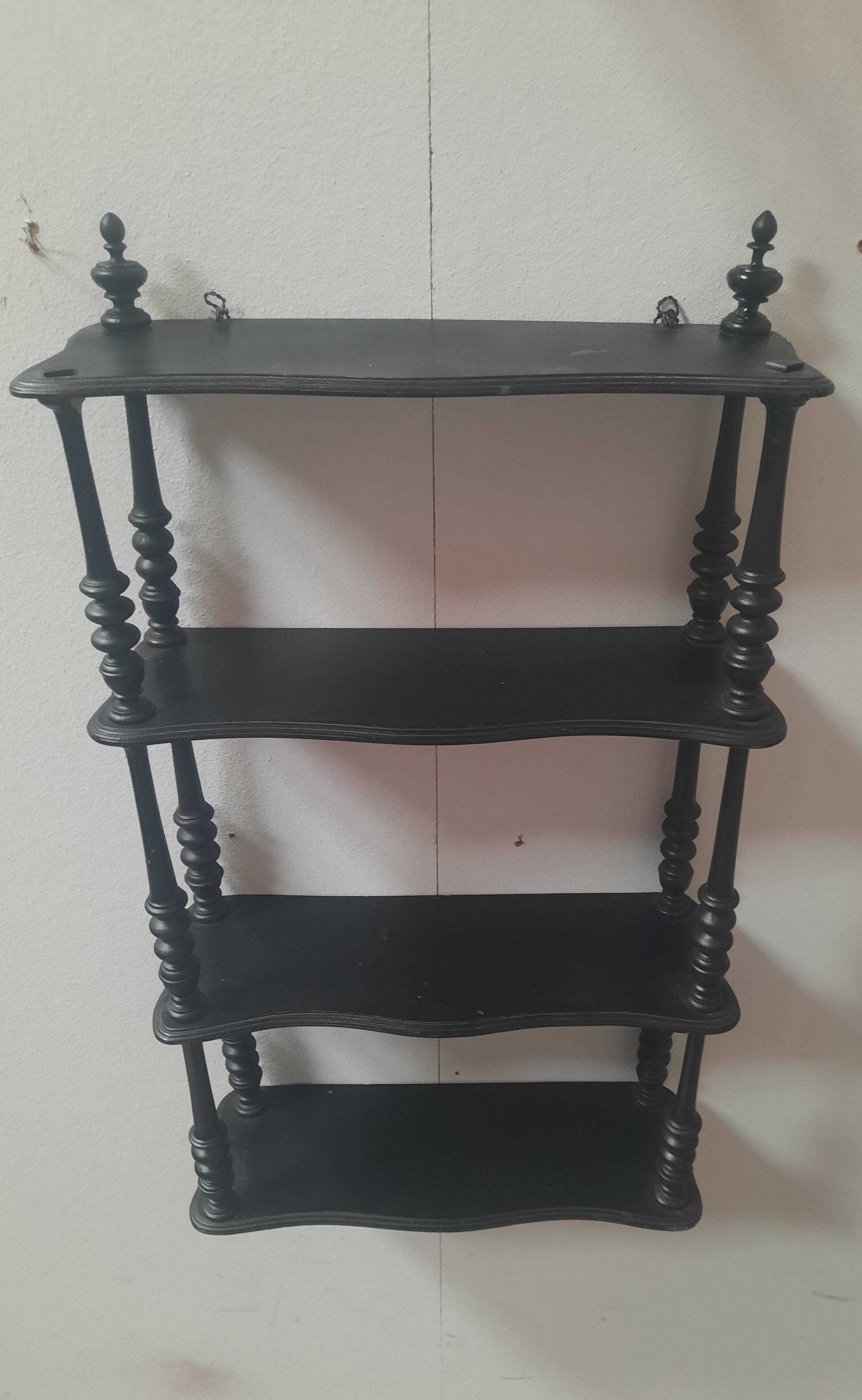 Napoleon III wall shelf in blackened wood