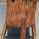 Old butcher's block table tripod.