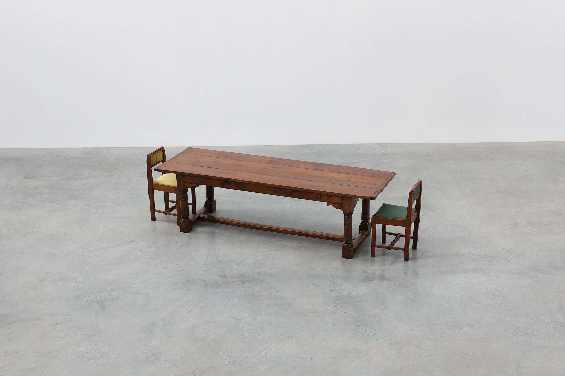 Grande table à manger en chêne français, style Renaissance, vers 1880