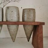 Sculpture 6 vases en grès 1970