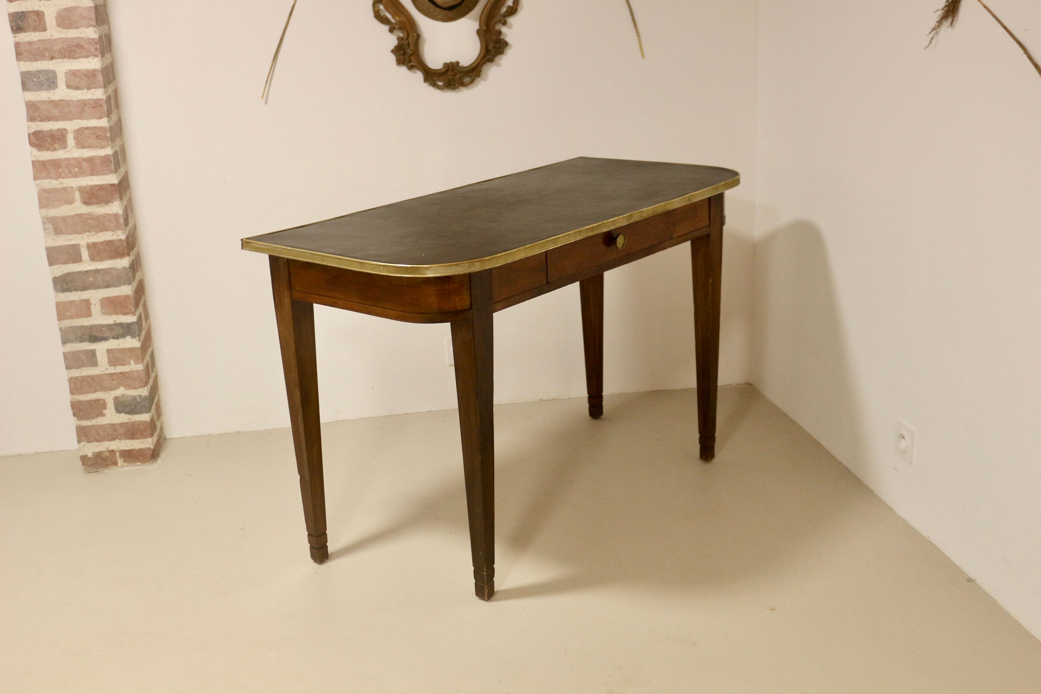 Console or half-moon desk with drawer