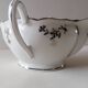 Limoges Maigre Gras porcelain sauce boat with silver decoration