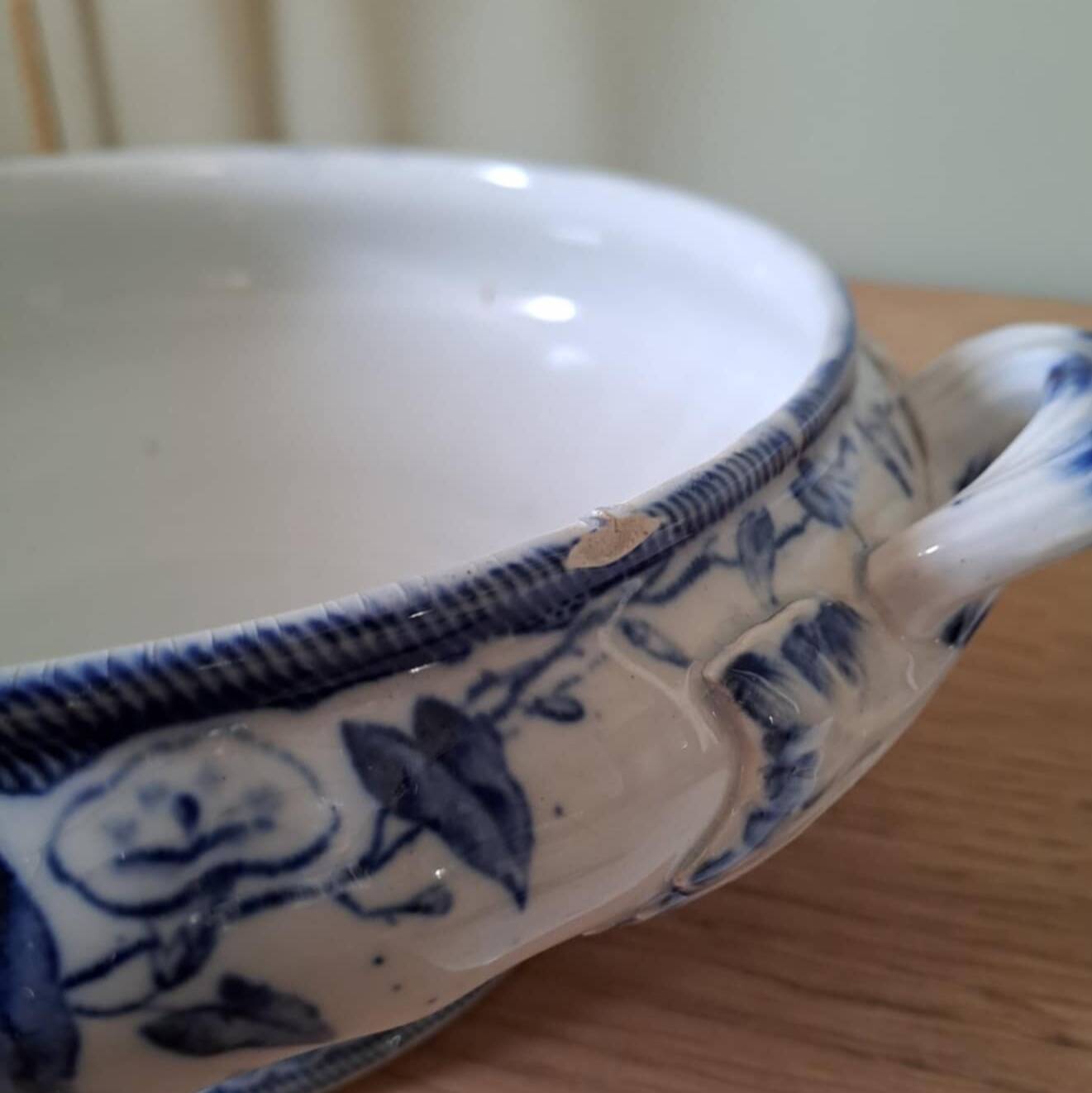 Creil Montereau iron clay vegetable dish