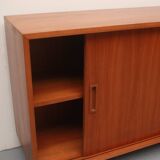 1960s walnut sideboard with sliding doors, 120cm