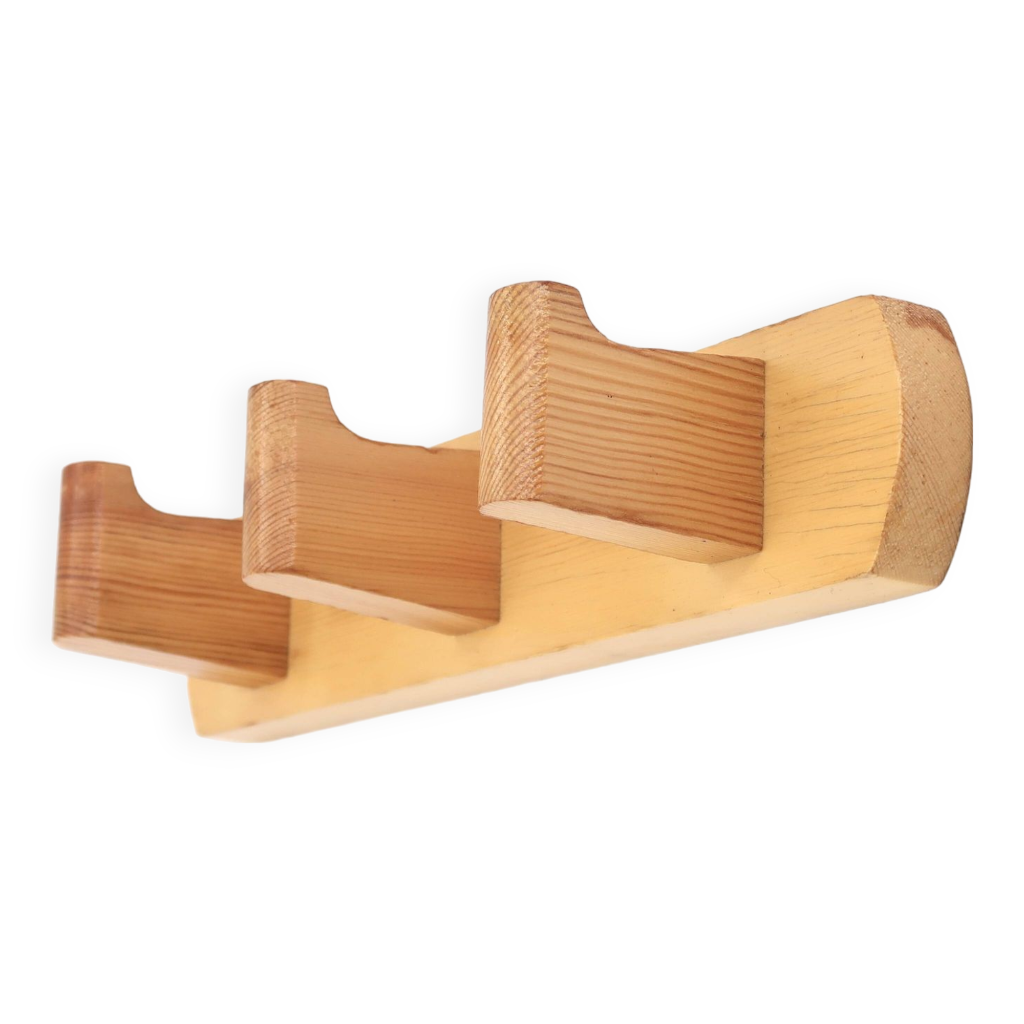 Pine wood coat rack, 70s mountain chalet