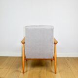 Armchair 'Lis', 1970s, beige light wood, design by Henryk Lis