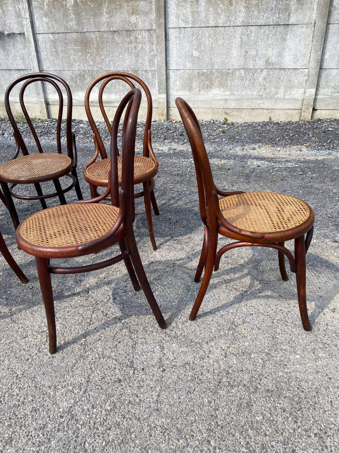 Set of 7 Thonet bistro chairs