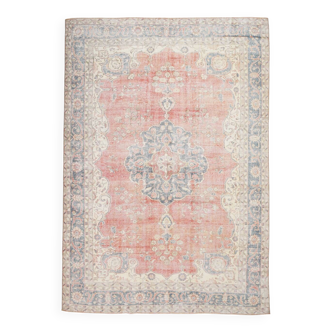8x11 Dusty Red Vintage Persian Rug, 243x347Cm