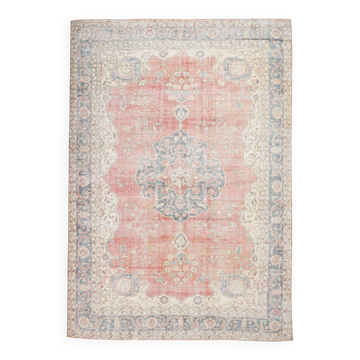 8x11 Dusty Red Vintage Persian Rug, 243x347Cm