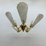 Italian murano glass chandelier hollywood regency design , 1970’s