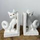 Pair of vintage stone cat bookends