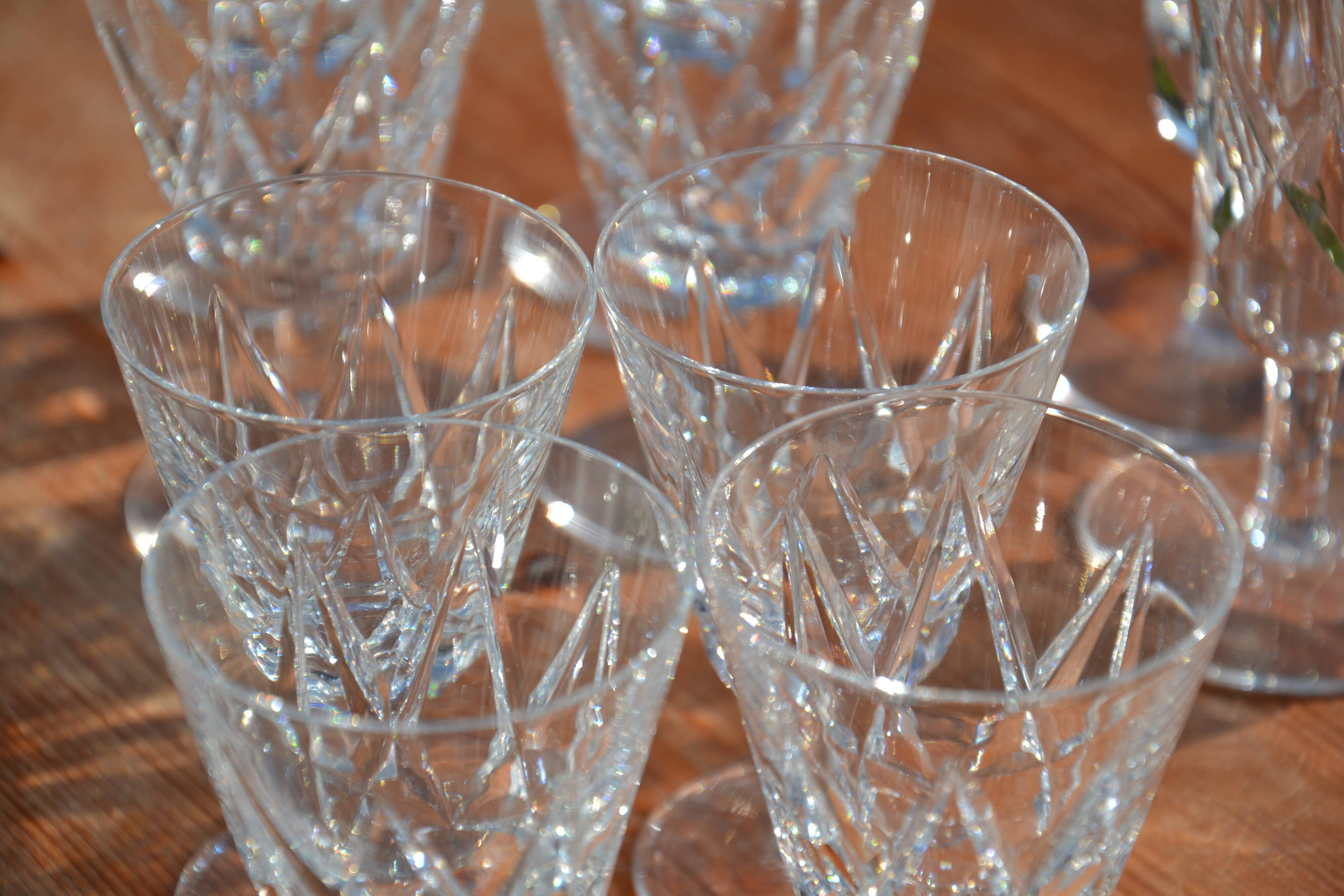 12 St Louis crystal glasses, Monaco model, 60s-70s