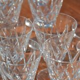 12 St Louis crystal glasses, Monaco model, 60s-70s