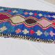 Moroccan blue Berber hallway rug hand-woven 250 x 80 cm