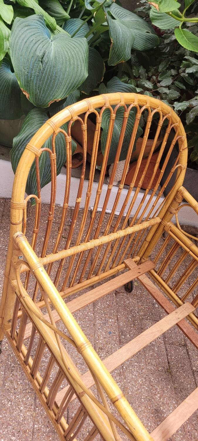 60s rattan children's bed