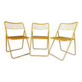 3 Ikea folding chairs, Ted Ned by Niels Gammelgaard year 1980