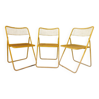 3 Ikea folding chairs, Ted Ned by Niels Gammelgaard year 1980