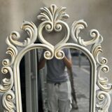 Miroir blanc en bois