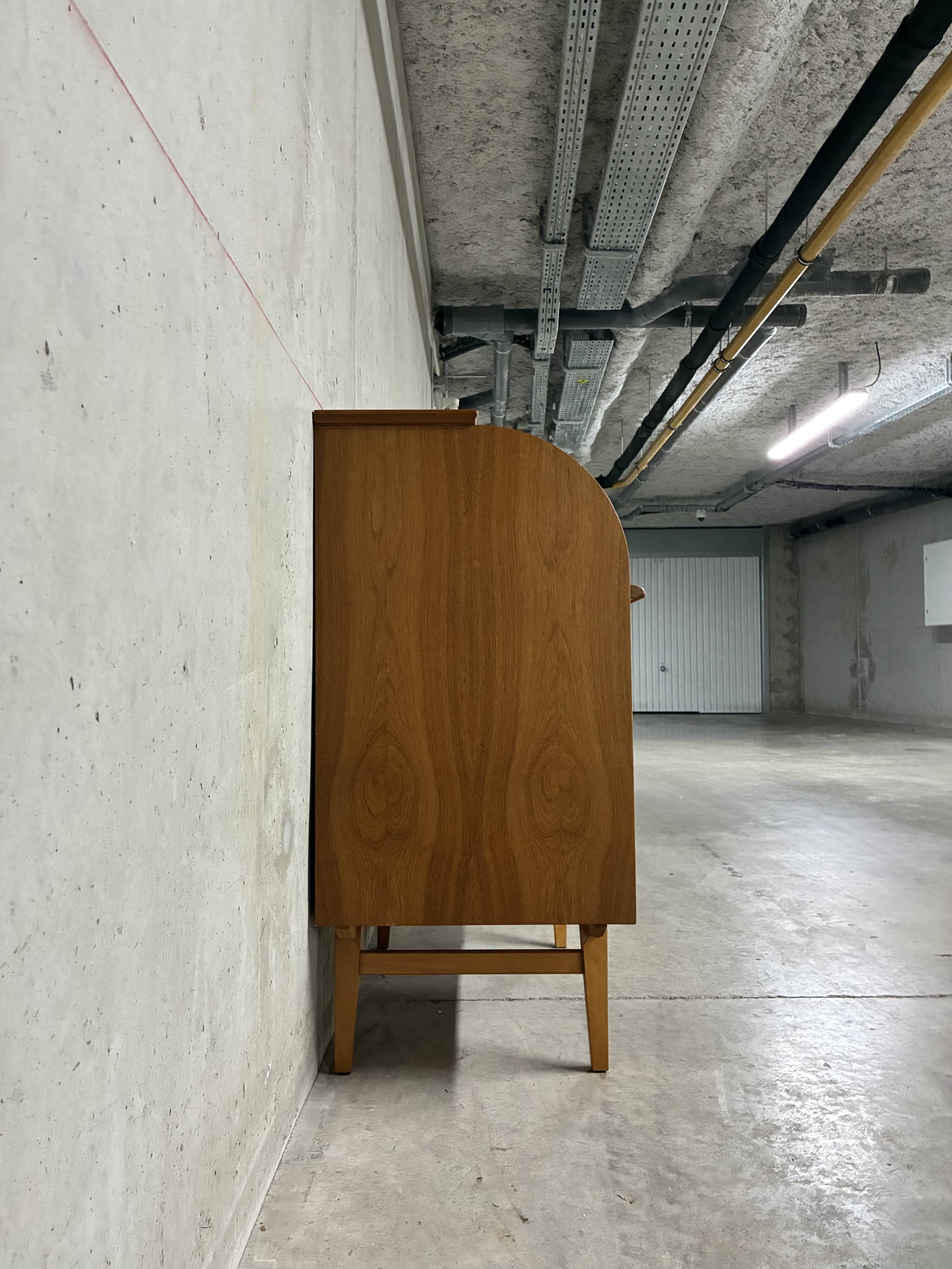 Vintage Scandinavian secretary cabinet from the 1960s.