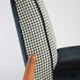 Black and white armchair without armrests