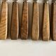 Set de 12 couteaux manches en bois d'olivier 1960
