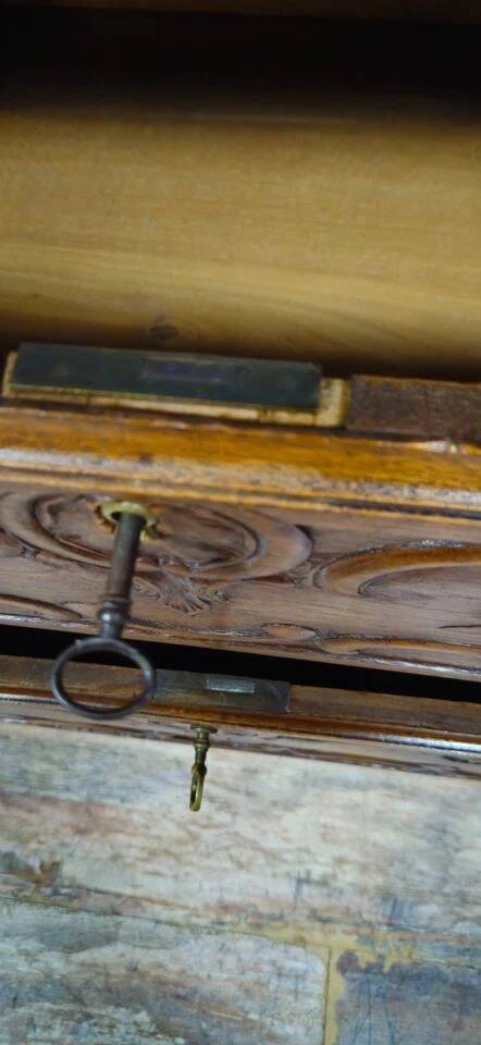 Antique walnut secretary – Louis XV style – Drop-down – 19th century